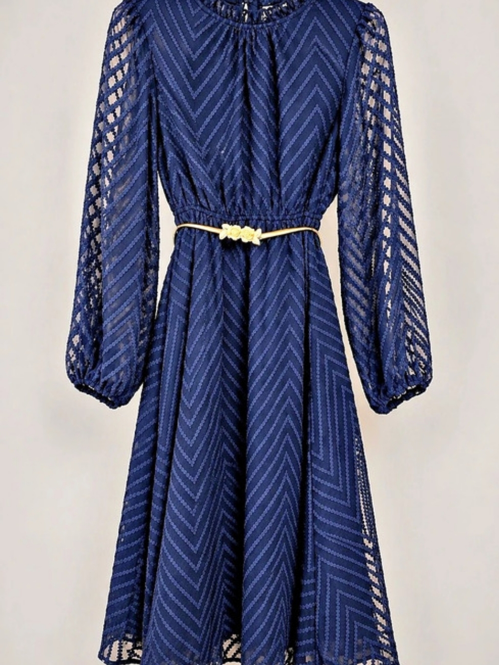 JJ's House Navy Midi Dress Size Medium NWT